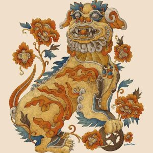 中国传统狮子图案