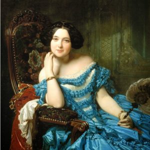 浪漫主义时期服装1848-1862：塔裙荷叶边连衣裙