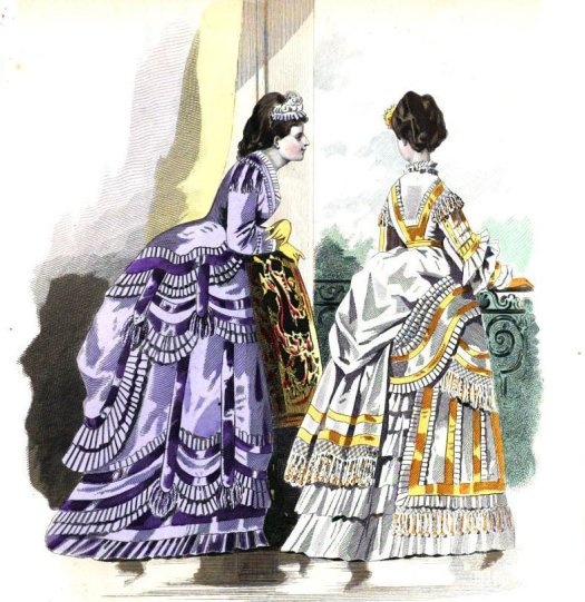 1870 年代的大杂烩：他和她的更衣室、沐浴、新娘嫁妆、维多利亚时代哀规则以及许多时尚插图