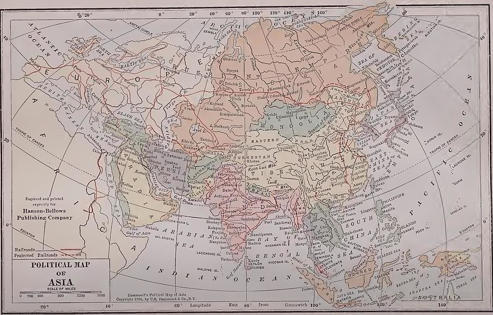 1916年的蒙古地图