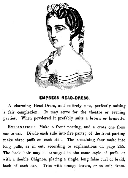 维多利亚时代发型的插图和说明
