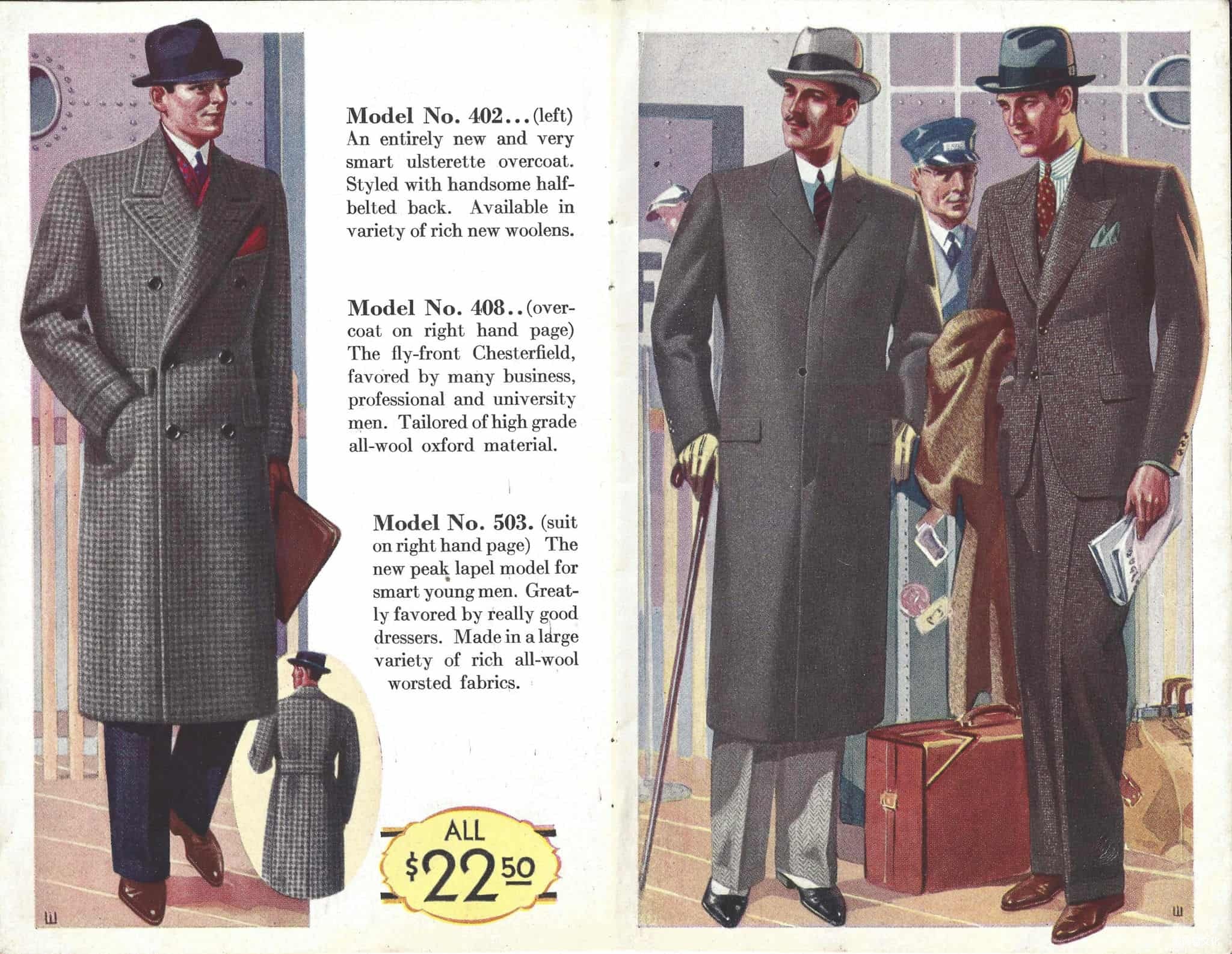 1930 年代，RICHMAN BROS. 男装秋冬款式小册子