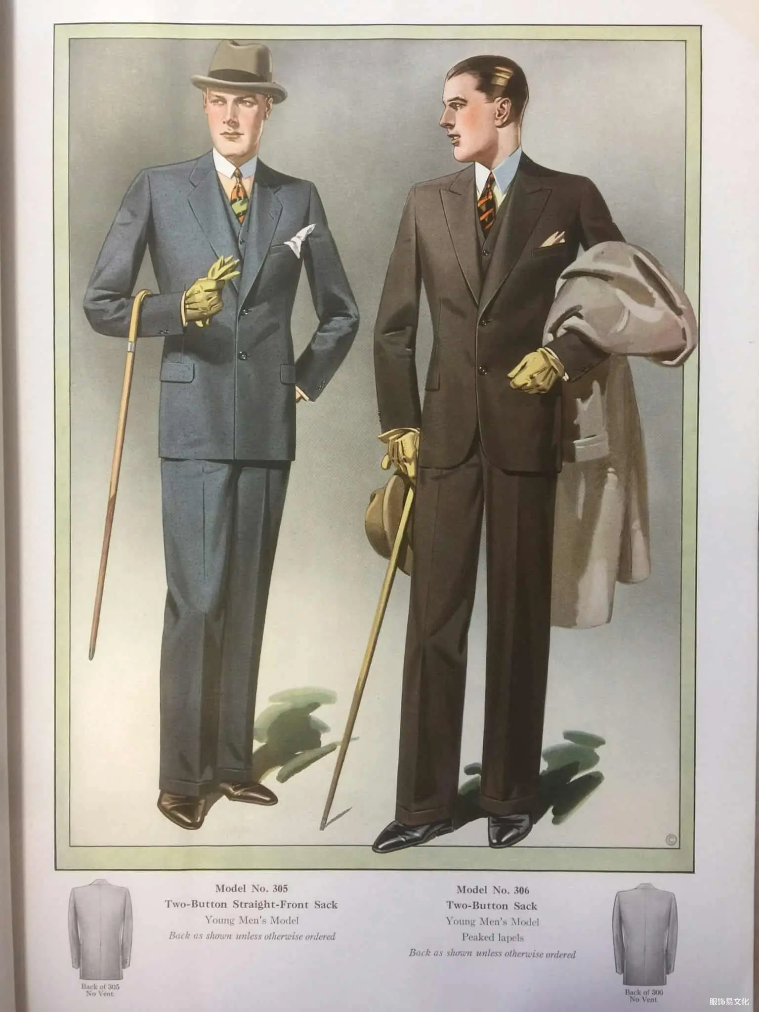 1928 年秋季男士最喜爱的时装