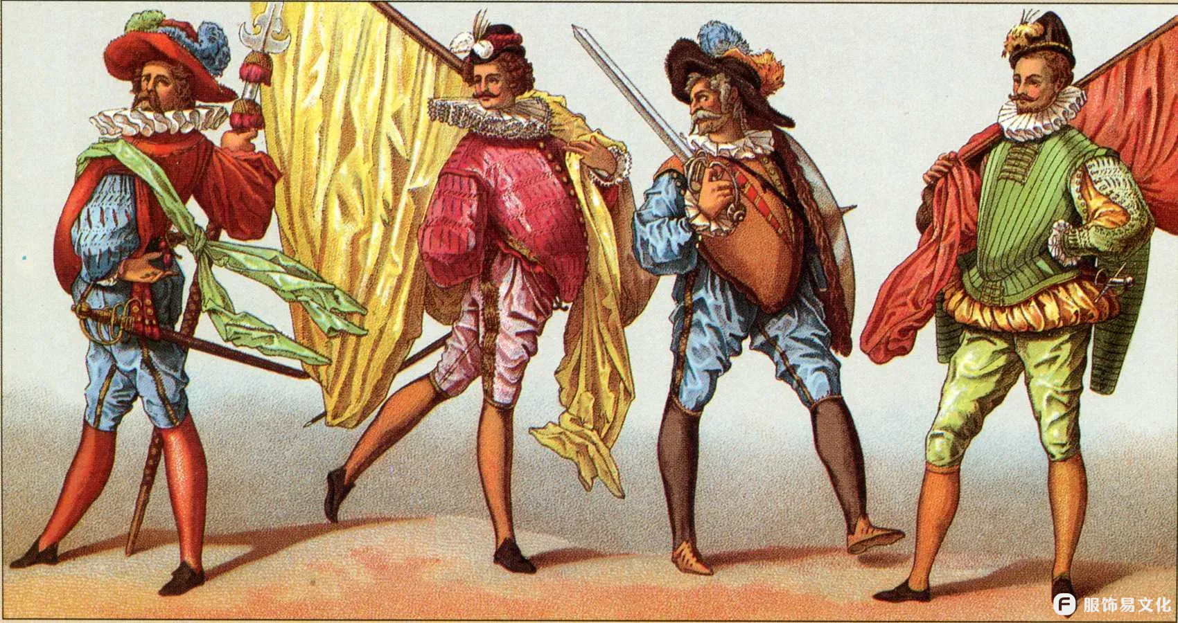法国16世纪的农民和士兵服饰