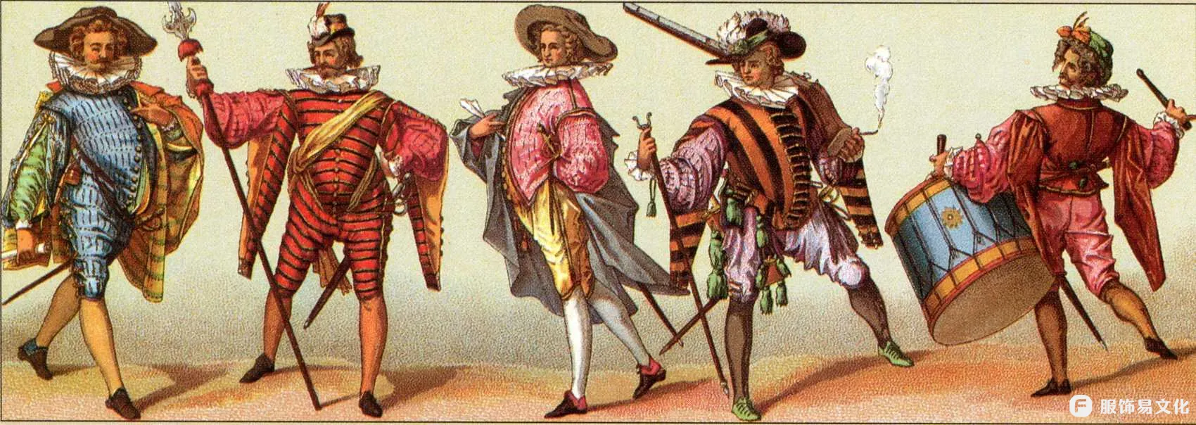 法国16世纪的农民和士兵服饰