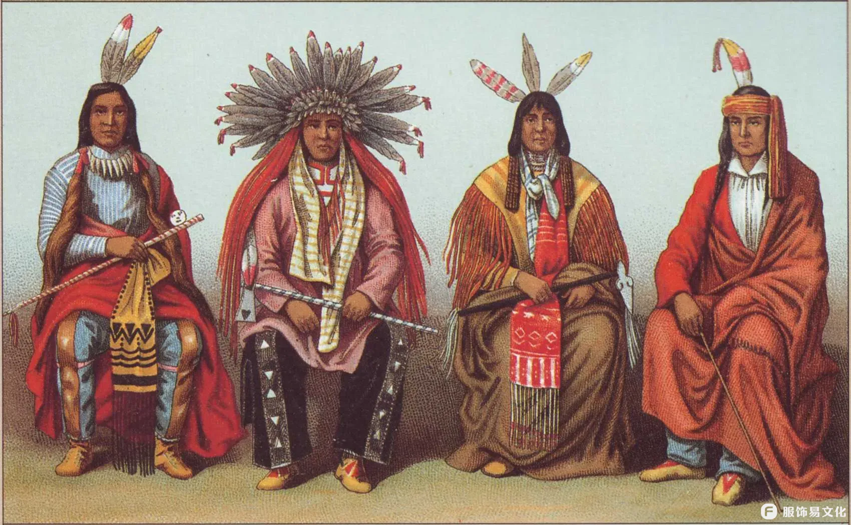 美洲印第安人 - 尤特人 - 苏族人 - 爱荷华州服饰