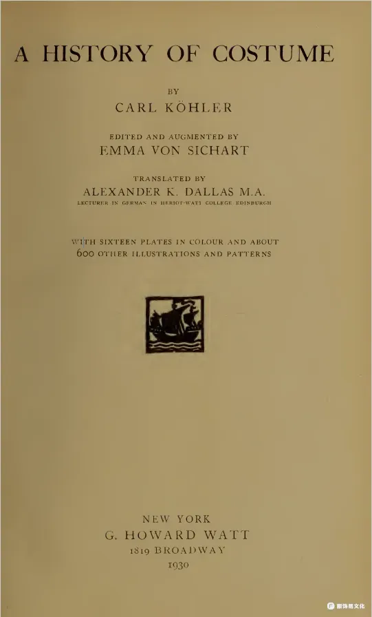 《A history of costume》服装史-科勒，卡尔