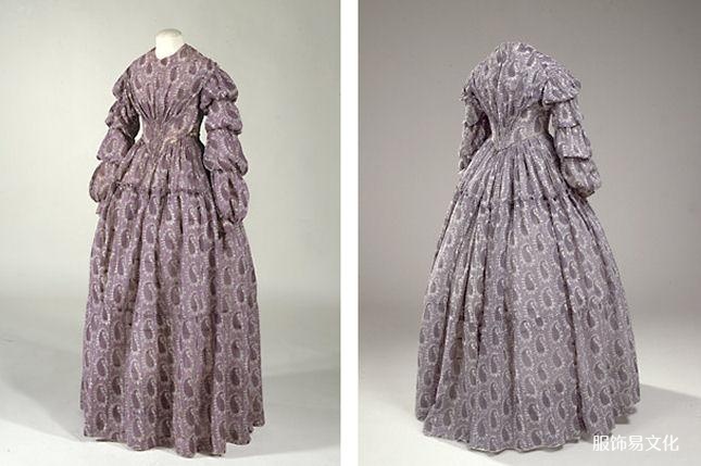 棉麻夏装，1850 年代