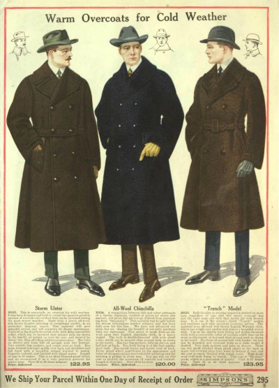 1919 男士冬季外套、大衣、风衣、夹克 - vintagedancer.com