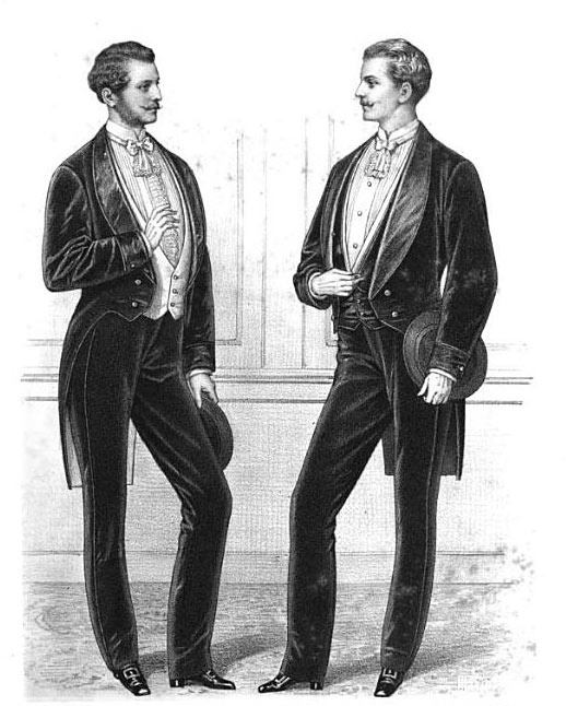 早期维多利亚男装：黑色在 1840 年代至 1880 年代占主导地位