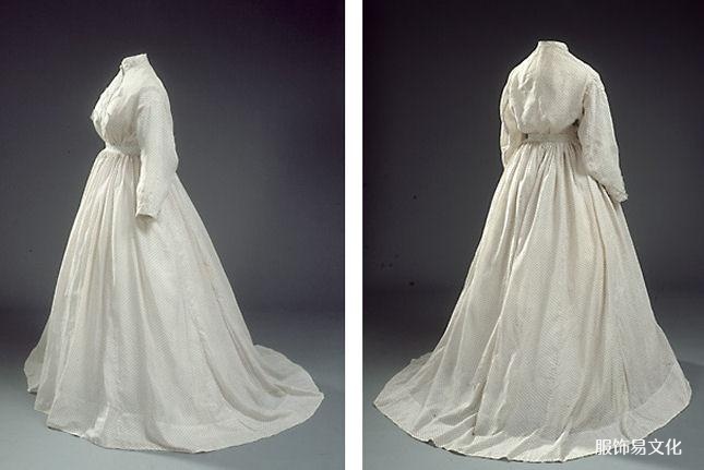 1860 年代机缝夏季连衣裙