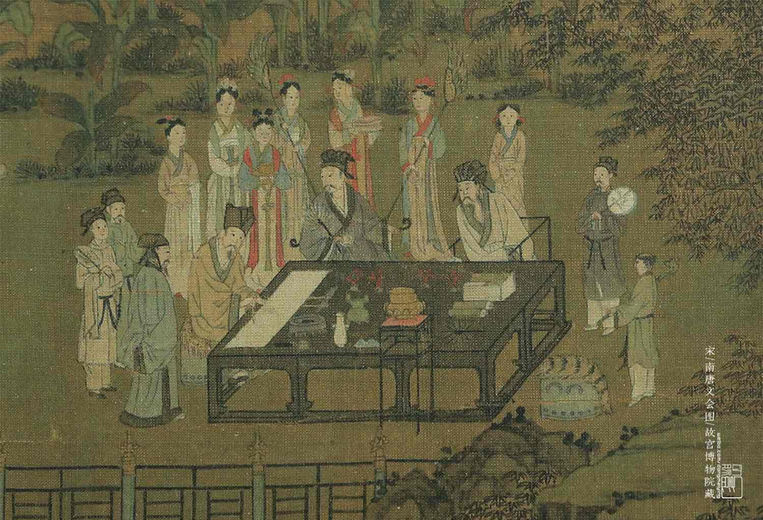 宋代传统服饰（960—1279）论画《南唐文徽图》