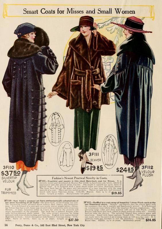 1919 年女式外套时尚 - vintagedancer.com