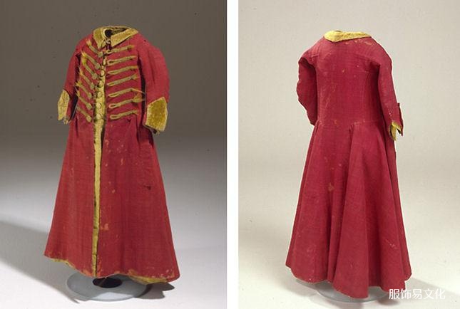 男孩外套，米色。 18世纪
