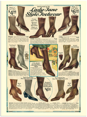 1919 女鞋和靴子 - vintagedancer.com