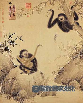 Playful Apes (Xi Yuan Tu) Painted by Xuande Emperor Zhu Zhanji (1399 — 1435)