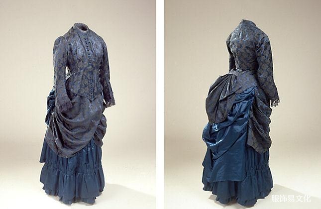 蓝色锦标赛礼服，约。 1870-80