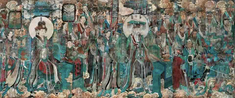 中国神话中的一些道教神灵壁画，永乐宫内