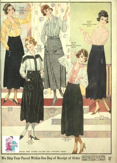 1918 年辛普森一家裙子衬衫 400 - 位于 vintagedancer.com