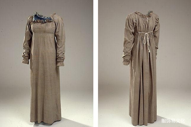 金色睡裙，约。 1810-20