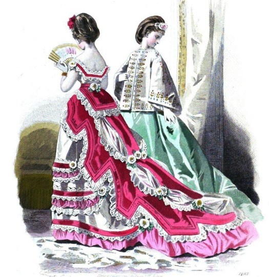 1870 年代的大杂烩：他和她的更衣室、沐浴、新娘嫁妆、维多利亚时代哀悼规则以及许多时尚插图