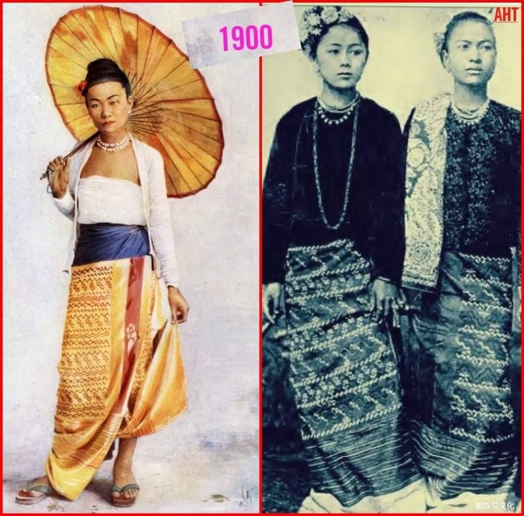 缅甸1900年代服装。