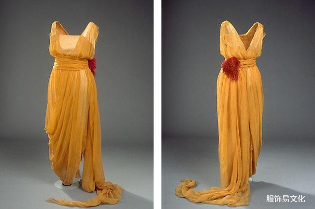 橙色派对礼服，约。 1920年