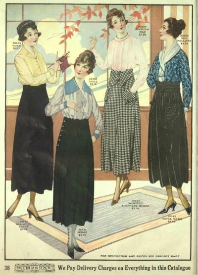 爱德华时代的衬衫和裙子 Mr Selfridge 1919 - at vintagedancer.com