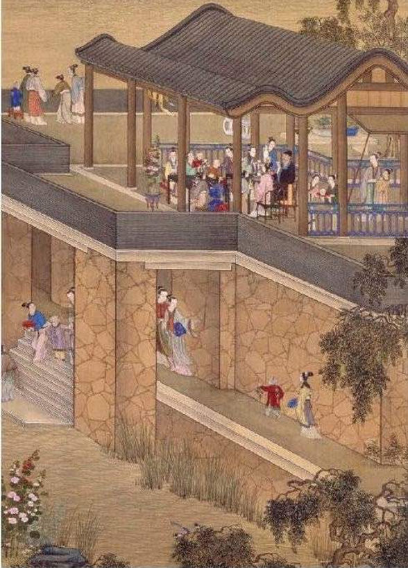 《雍正十二月兴乐图》上清代（1636—1912）皇家传统服饰