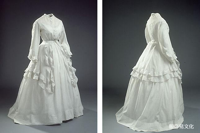 Jaconet 夏季连衣裙，1870 年代