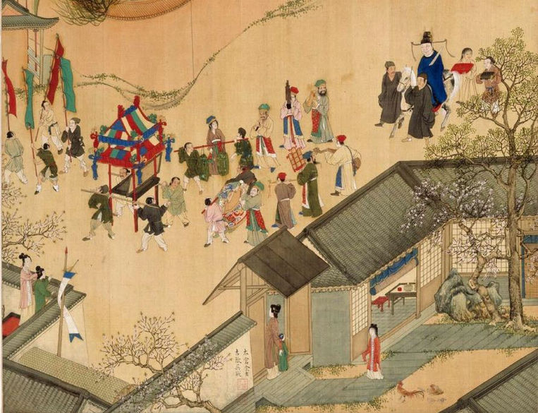 明代（1368—1644）《徐贤卿浣姬图》上的传统服饰