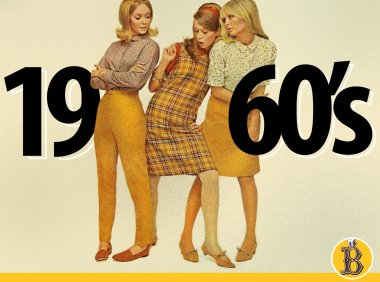 1960 年代 的时尚简史图片。 女士和男士、头饰和发型、内衣、泳衣和泳衣