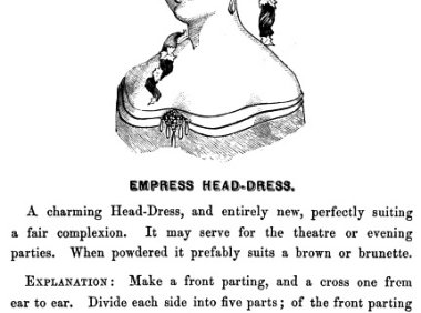 维多利亚时代发型的插图和说明