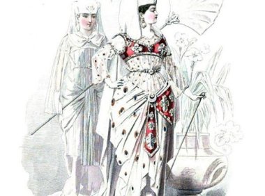 1870 年代的大杂烩：他和她的更衣室、沐浴、新娘嫁妆、维多利亚时代哀悼规则以及许多时尚插图