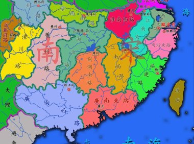 宋朝时期疆域地图