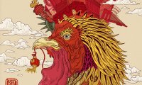 中国风图案鸡