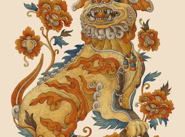 中国传统狮子图案