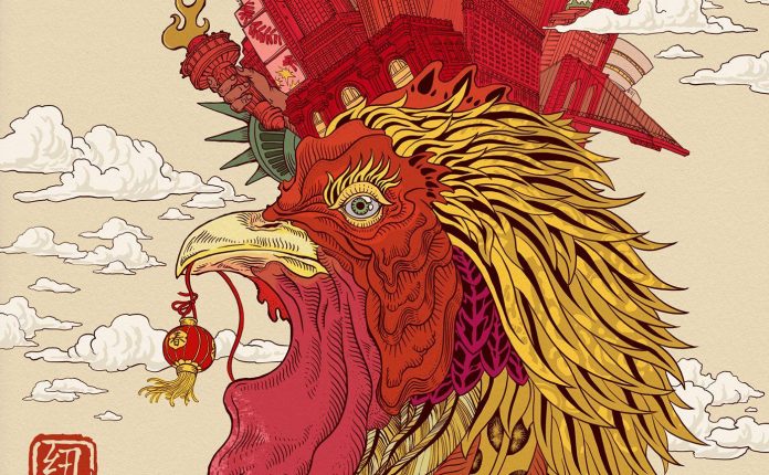 中国风图案鸡