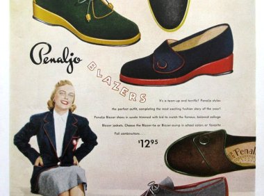 20 世纪中叶 20 世纪 50 年代复古优雅女鞋广告