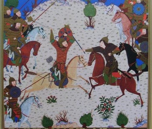 1430年，拜松古尔抄录的菲尔多西《列王纪》中的帖木儿服饰和士兵