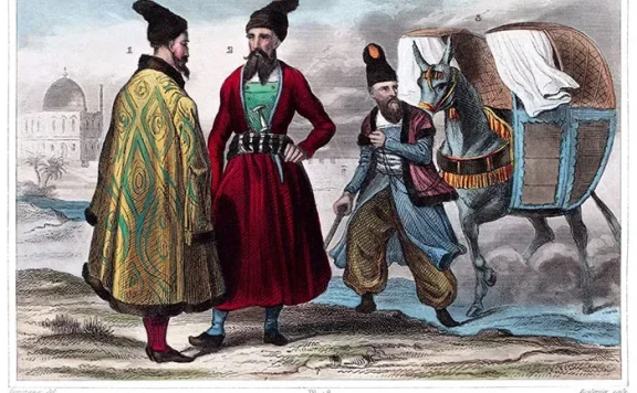 波斯（伊朗）古代约1850年传统服饰