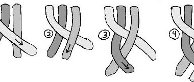 中世纪3 股和 4 股辫子